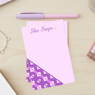 Rosa und violette Wellen Post-it Klebezettel