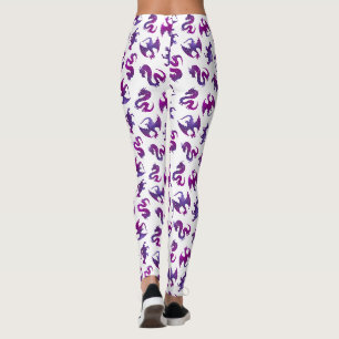 Rosa und violetter Raumdrache  Leggings