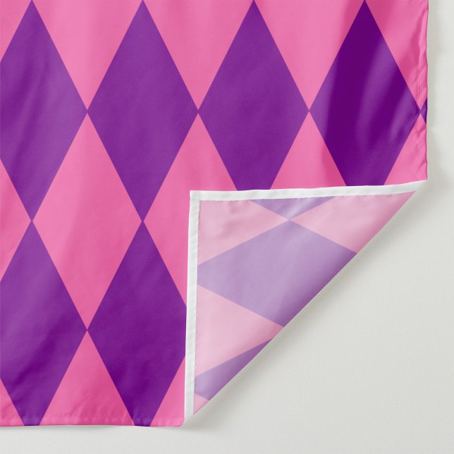 Rosa und violettes Harlekin-Karo-Design  Stoff (Von Creator hochgeladen)