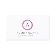 Rosa und violettes modernes Monogramm