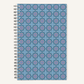 Rosa und violettes Quadratmuster Notizbuch