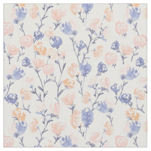 Rosa und violettes Wasserfarben-Blumenmuster Stoff