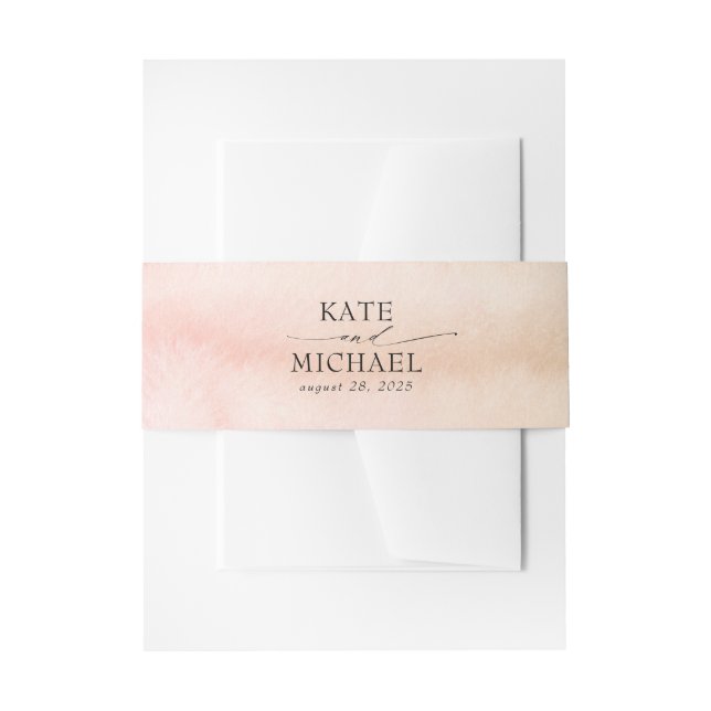 Rosa und weiche Pfirsichfarben Moderne Einladungsbanderole (Vorderseite Beispiel)