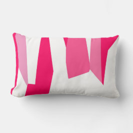 rosa und weiß abstrakt lendenkissen