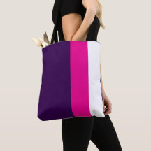 Rosa und Weiß auf Navy-Tasche