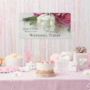 Rosa und Weiß Banner
