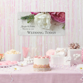 Rosa und Weiß Banner