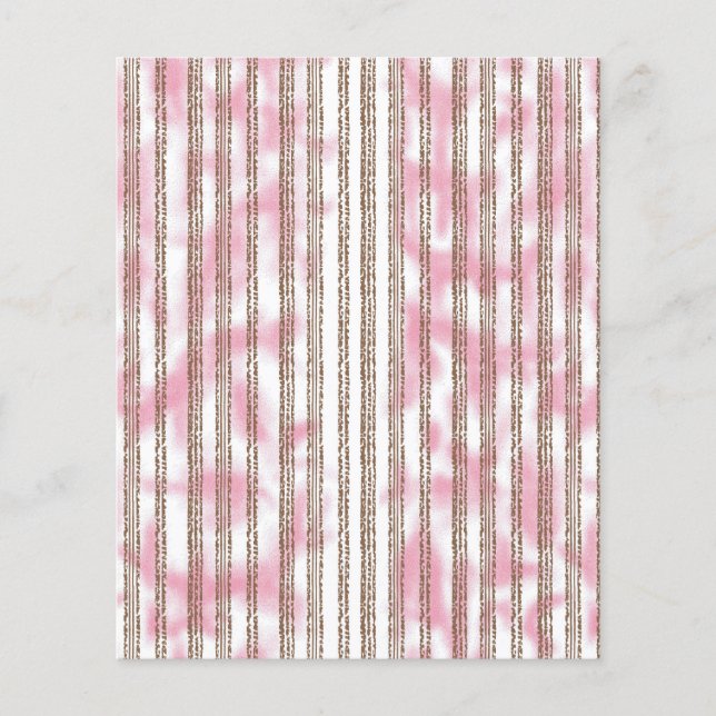 rosa und weiß gestreifter Hintergrund Flyer (Vorne)