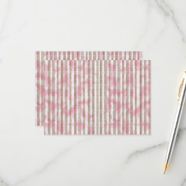 rosa und weiß gestreifter Hintergrund RSVP Karte