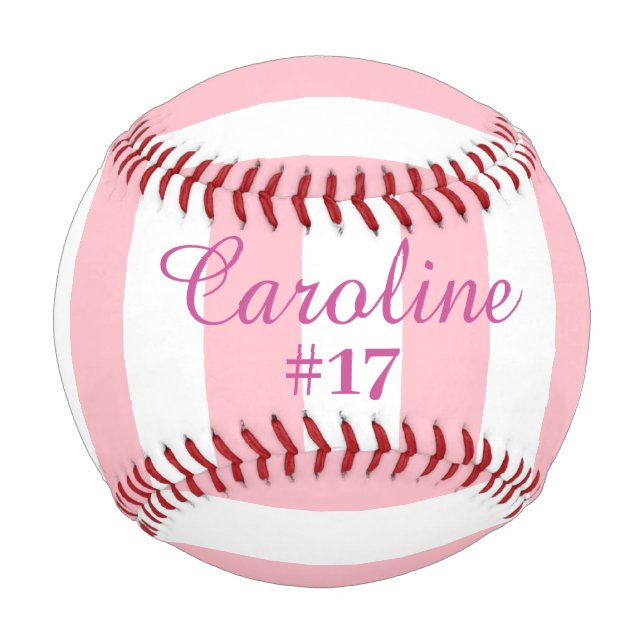 Rosa und weiß gestrichen baseball (Vorderseite)