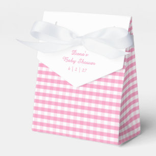 Rosa und Weiß Gingham Geschenkschachtel