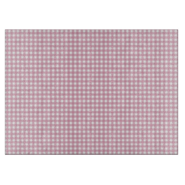 Rosa und Weiß Gingham Schneidebrett (Vorderseite)