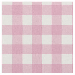 Rosa und Weiß Gingham Stoff