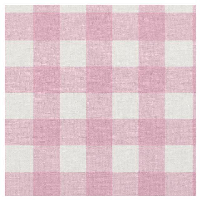 Rosa und Weiß Gingham Stoff (Nahaufnahme)