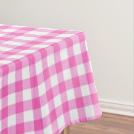 Rosa und Weiß Gingham Tischdecke