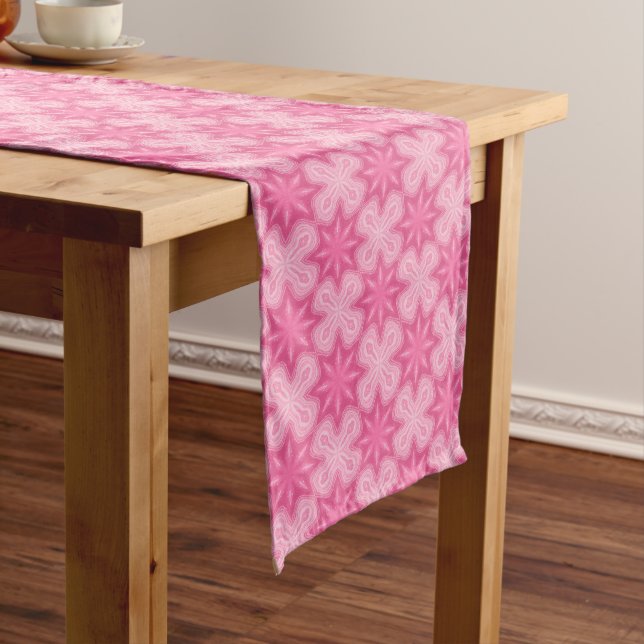 Rosa und Weiß Großer Tischläufer (Beispiel)