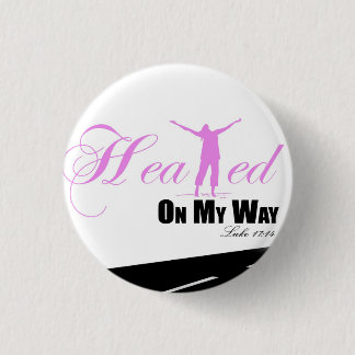 Rosa und Weiß heilten auf meinem Weisen-Knopf Button