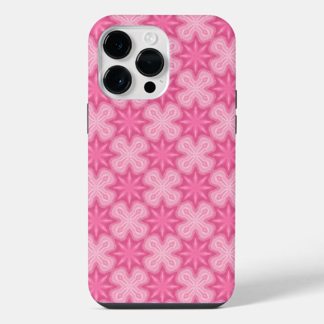 Rosa und Weiß iPhone Hülle (Rückseite)