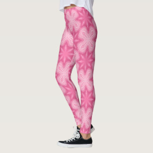 Rosa und Weiß Leggings