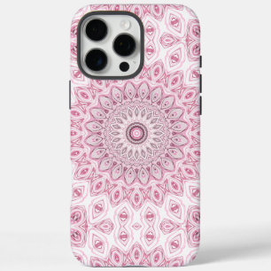 Rosa und Weiß Mandala Muster Design iPhone 16 Pro Max Hülle