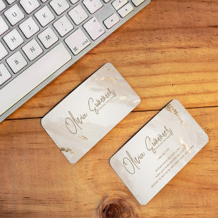 rosa und weiß Minimalistisch Visitenkarte