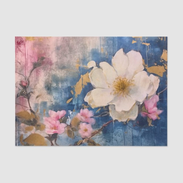 Rosa und Weiß Seidenpapier (Vorderseite)