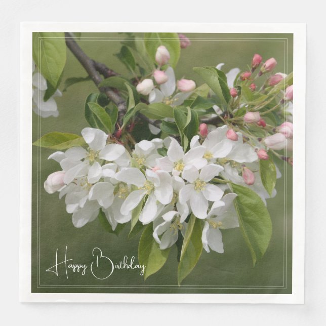 Rosa und Weiß Serviette (Vorderseite)