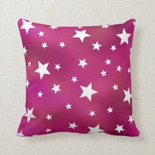 Rosa-und Weiß-Sterne Kissen