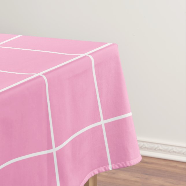 Rosa und Weiß Tischdecke (Beispiel)