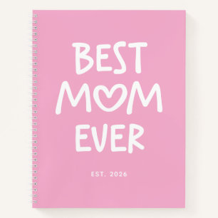 Rosa und Weiß Whimsical Herz Beste Mutter Aller Ze Notizbuch