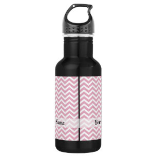 Rosa und weiß Zickzack Trinkflasche