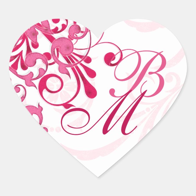 Rosa und weiße Abstrakte Umschlag Aufkleber (Vorderseite)