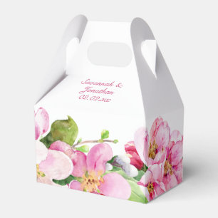 Rosa und weiße Apfelblüten Geschenkschachtel