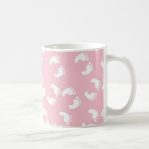 Rosa und weiße Baby-Füße - Babyparty-Druck Tasse