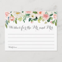 Rosa und weiße Blume Hochzeitskarten