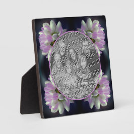 Rosa und weiße Blume kreieren Ihr eigenes Foto Fotoplatte