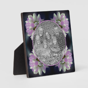 Rosa und weiße Blume kreieren Ihr eigenes Foto Fotoplatte