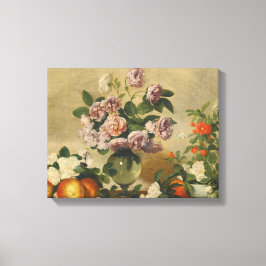 Rosa und weiße Blume (Peonies Still Life) Leinwanddruck