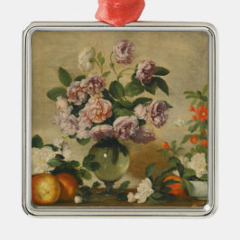Rosa und weiße Blume (Peonies Still Life) Ornament Aus Metall