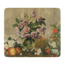 Rosa und weiße Blume (Peonies Still Life) Schneidebrett