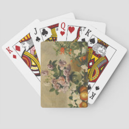 Rosa und weiße Blume (Peonies Still Life) Spielkarten