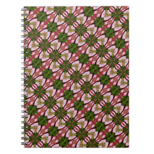 Rosa und weiße Blume Petals Abstrakte Art Notebook Notizblock
