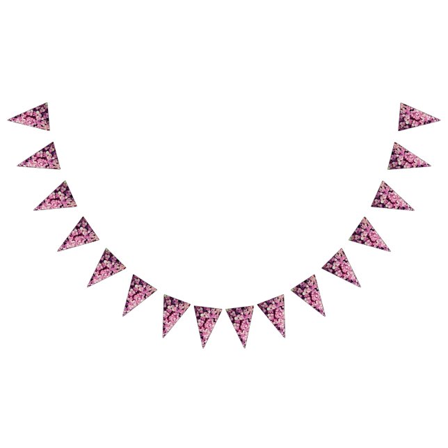 Rosa und weiße Blume Wimpelkette (Alle)