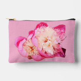 Rosa und weiße Blume Zubehörtasche