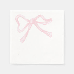 Rosa und Weiße Bogen, grandmillenial rosa Coquette Serviette