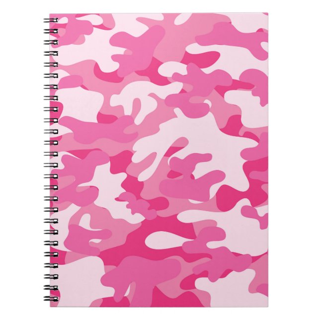 Rosa und weiße Camouflage Notizblock (Vorderseite)