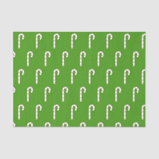 Rosa und weiße Candy Cane Seidenpapier (Vorderseite)