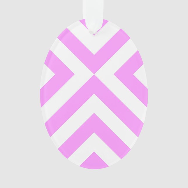 Rosa und weiße Chevronen Ornament (Vorderseite)