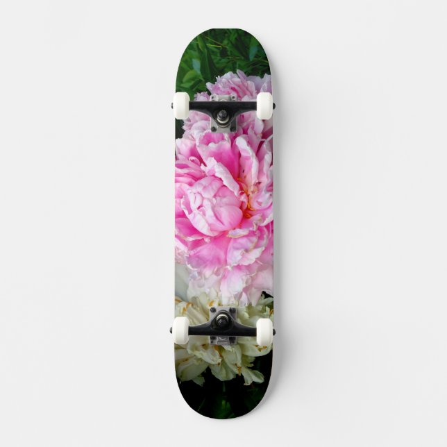 Rosa und weiße Erdnüsse Skateboard (Vorderseite)