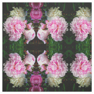 Rosa und weiße Erdnüsse Stoff